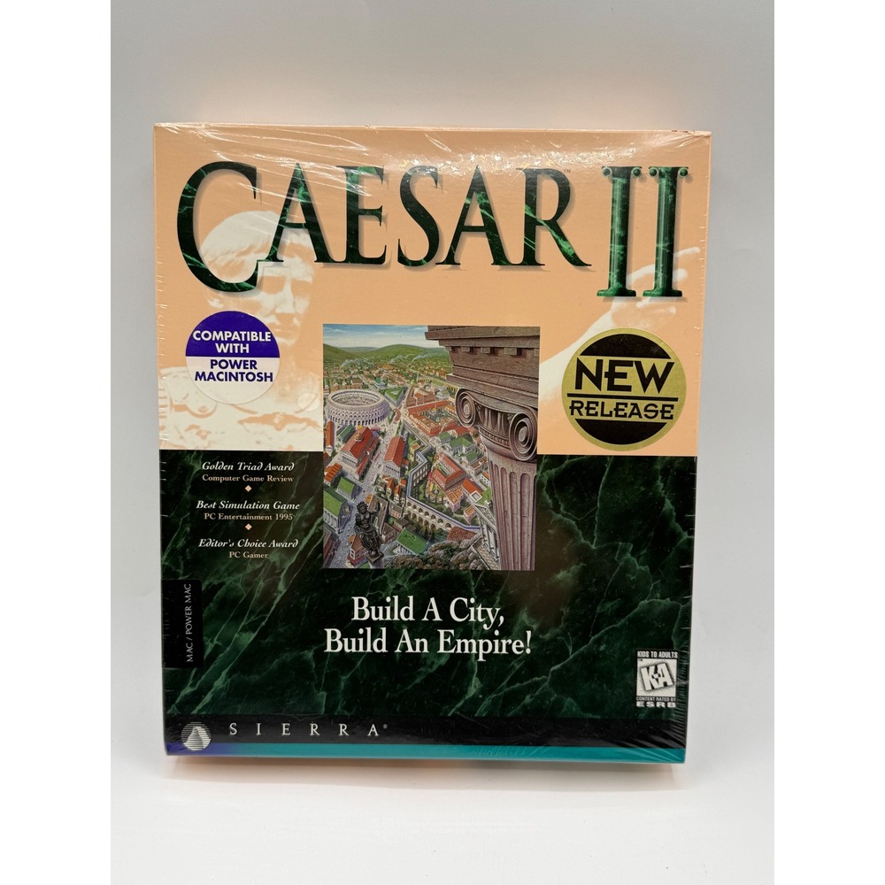 Caesar II Sierra Mac PowerMac CD-ROM Big Box Vintage 1995 New‎ Sealed